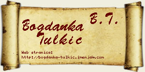 Bogdanka Tulkić vizit kartica